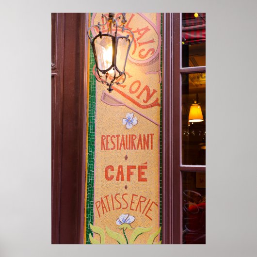 Restaurantbord, Parijs, Frankrijk Poster (Voorkant)