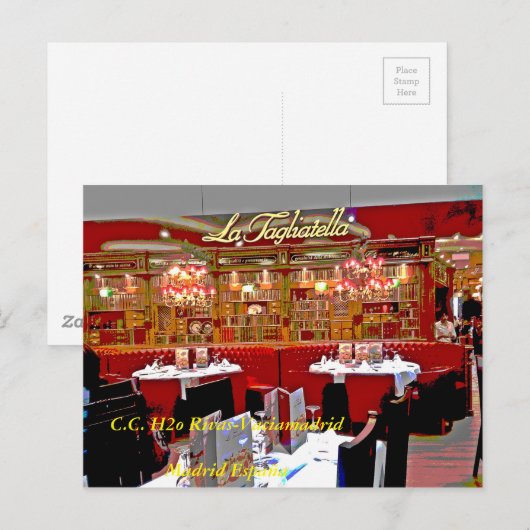 Restaurantcentro comercial H2O de Rivas vaciamad Briefkaart (Voorkant / Achterkant)