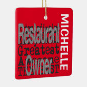 Restauranteigenaar Extraordinaire CUSTOM Keramisch Ornament (Rechts)