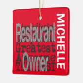 Restauranteigenaar Extraordinaire CUSTOM Keramisch Ornament (Links)