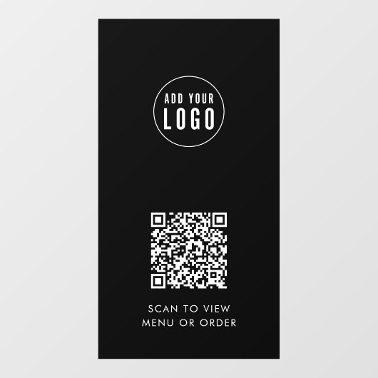Restaurantkoffie Logo en QR Code Aangepaste kleur  Raamsticker (Vel)
