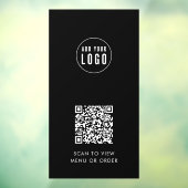 Restaurantkoffie Logo en QR Code Aangepaste kleur Raamsticker (Vel 3)