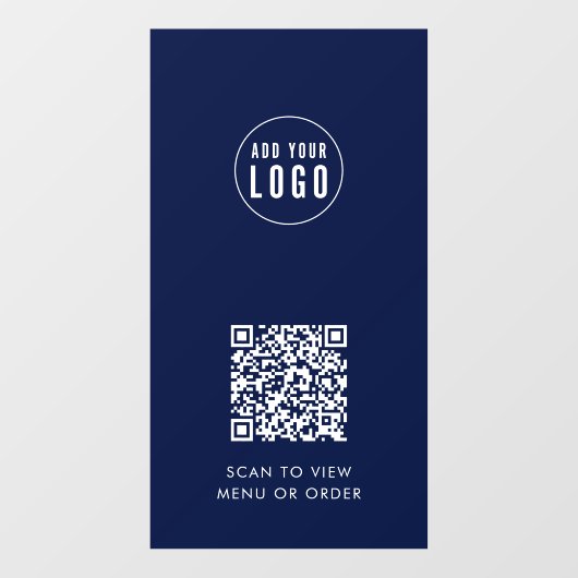 Restaurantkoffie Logo en QR Code Aangepaste kleur  Raamsticker (Vel)