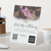 Restaurantlevering QR-code Pedestal Sign Reclamebord Met Voetstuk (Insitu)