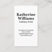 Restaurantlogo | Gouden strepen | Zwarte lint  Visitekaartje (Achterkant)