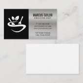 Restaurantlogo | Metaalachtig Visitekaartje (Voorkant / Achterkant)