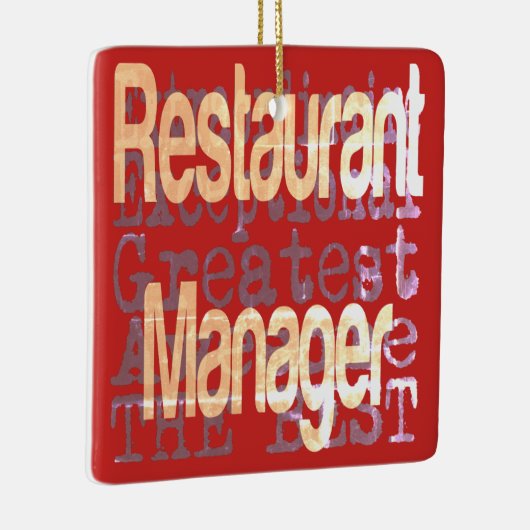 Restaurantmanager Extraordinaire Keramisch Ornament (Rechts)