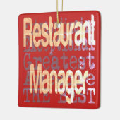 Restaurantmanager Extraordinaire Keramisch Ornament (Links)