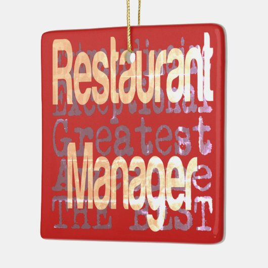 Restaurantmanager Extraordinaire Keramisch Ornament (Links)