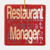 Restaurantmanager Extraordinaire Keramisch Ornament (Achterkant)
