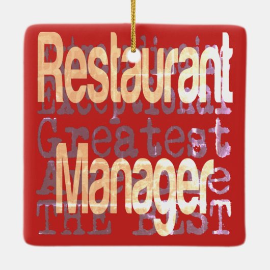 Restaurantmanager Extraordinaire Keramisch Ornament (Achterkant)