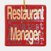 Restaurantmanager Extraordinaire Keramisch Ornament (Voorkant)
