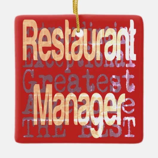 Restaurantmanager Extraordinaire Keramisch Ornament (Voorkant)
