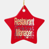 Restaurantmanager Extraordinaire Keramisch Ornament (Voorkant)