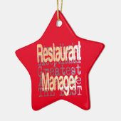 Restaurantmanager Extraordinaire Keramisch Ornament (Links)