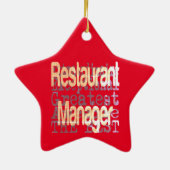 Restaurantmanager Extraordinaire Keramisch Ornament (Achterkant)