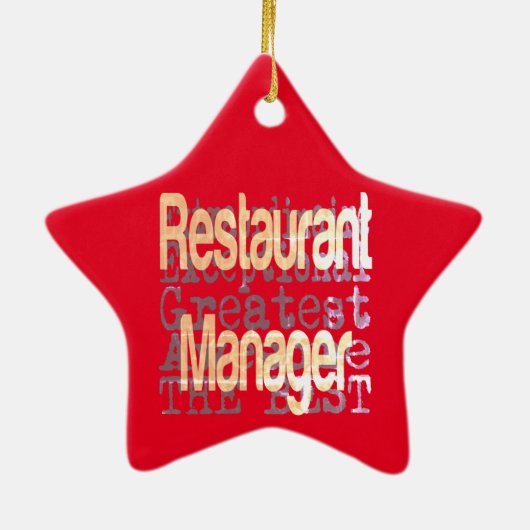 Restaurantmanager Extraordinaire Keramisch Ornament (Achterkant)