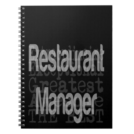 Restaurantmanager Extraordinaire Notitieboek (Voorkant)
