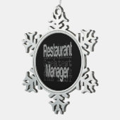 Restaurantmanager Extraordinaire Tin Sneeuwvlok Ornament (Rechts)