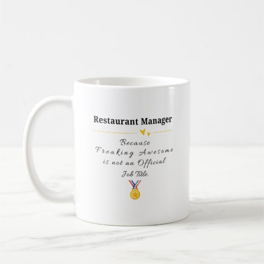 Restaurantmanager Koffiemok (Links)