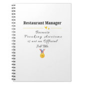 Restaurantmanager Notitieboek (Voorkant)