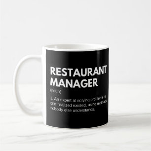 Restaurantmanagers en chef-kok grappige definitie koffiemok