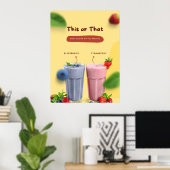 Restaurantmelk Schudmaken Promotioneel Front Adver Poster (Thuiskantoor)