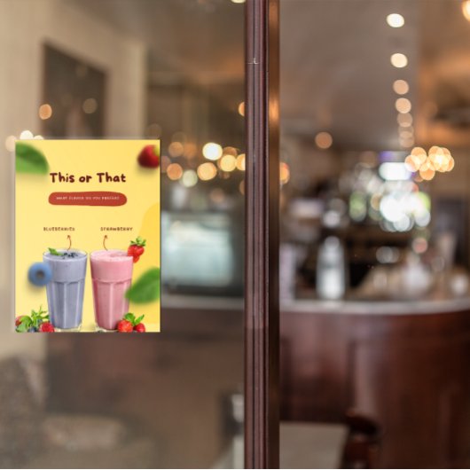 Restaurantmelk Schudmaken Promotioneel Front Adver Raamsticker