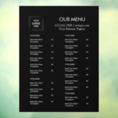 Restaurantmenu | Aangepast zwart logocafe Raamsticker (Vel 3)