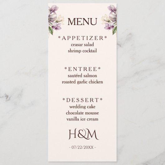 Restaurantmenu Menu (Voorkant)