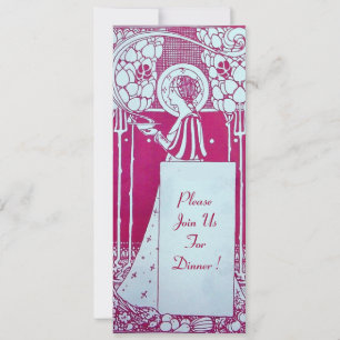 RESTAURANTMENU MONOGRAM Roze Wit Diner,Brunch Kaart