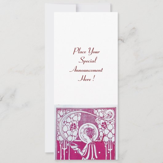 RESTAURANTMENU MONOGRAM Roze Witte Diner,Brunch Kaart (Achterkant)