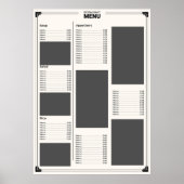 Restaurantmenu Poster (Voorkant)