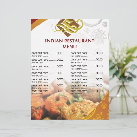 Restaurantmenubrochures (Staand voorkant)