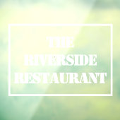 Restaurantnaam op een Windows Cling Raamsticker (Vel 3)