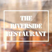 Restaurantnaam op een Windows Cling Raamsticker (Vel 2)