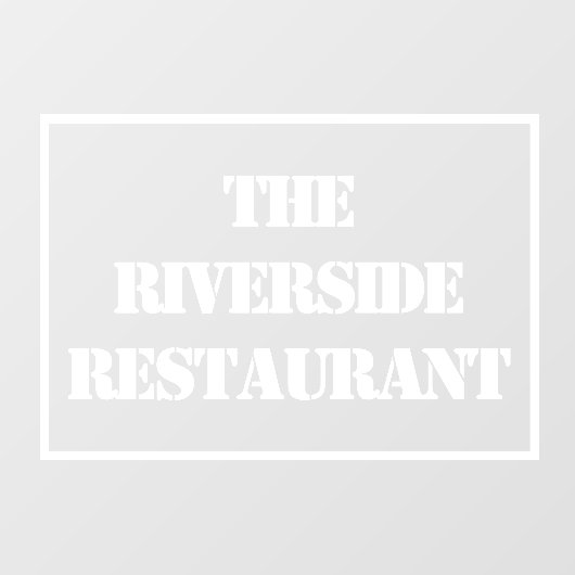 Restaurantnaam op een Windows Cling Raamsticker (Vel)