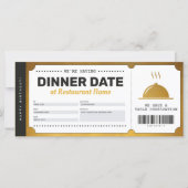 Restaurantreservering Gold Voucher Certificate (Voorkant)