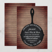 Restaurants die Iron Skillet Wood heropenen Kaart (Voorkant / Achterkant)