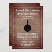 Restaurants die Rustic Wood Skillet heropenen Kaart (Voorkant / Achterkant)