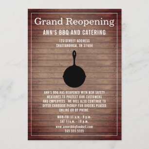Restaurants die Rustic Wood Skillet heropenen Kaart