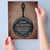 Restaurants die Skillet Wood heropenen Flyer (Hand)