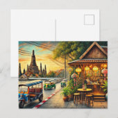 Restaurants in de buurt van Bangkok Thailand Wat A Briefkaart (Voorkant / Achterkant)