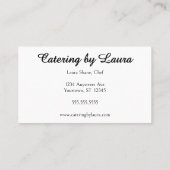 Restaurants in de buurt van Catering Food Service  Visitekaartje (Achterkant)