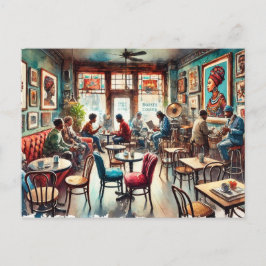 Restaurants in de buurt van Chicago Bronzeville Briefkaart