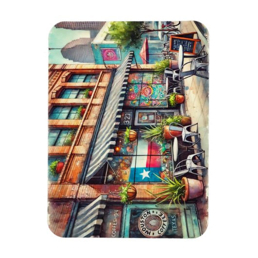 Restaurants in de buurt van Houston Texas Magneet (Verticaal)