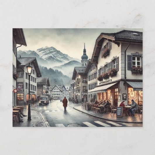 Restaurants in de buurt van Interlaken Switzerland Briefkaart (Voorkant)