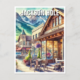Restaurants in de buurt van Jackson Hole Wyoming Briefkaart