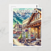 Restaurants in de buurt van Jackson Hole Wyoming Briefkaart (Voorkant / Achterkant)