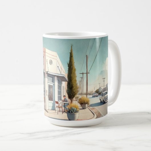 Restaurants in de buurt van Marfa Texas Koffiemok (Voorkant rechts)